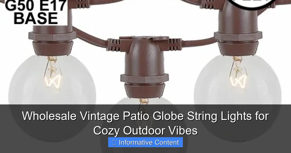 Wholesale Vintage Patio Globe String Lights for Cozy Outdoor Vibes