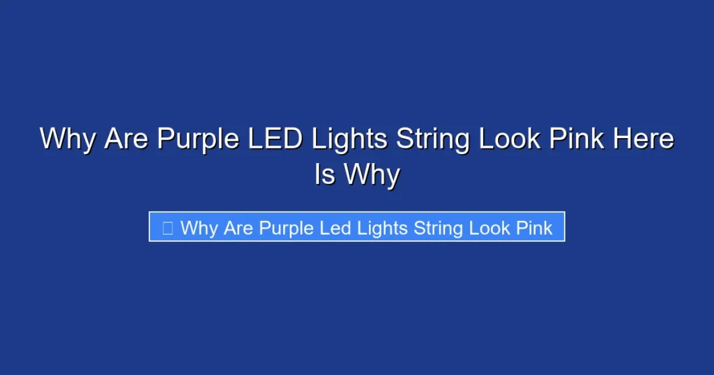 Why Are Purple LED Lights String Look Pink Here Is Why