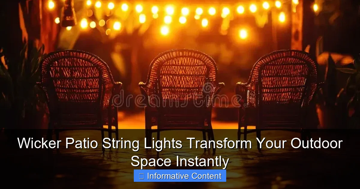 Wicker Patio String Lights Transform Your Outdoor Space Instantly