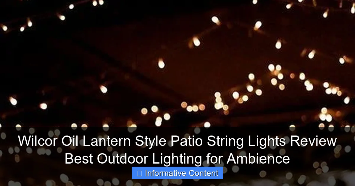Wilcor Oil Lantern Style Patio String Lights Review Best Outdoor Lighting for Ambience