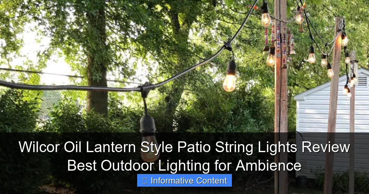 Wilcor Oil Lantern Style Patio String Lights Review Best Outdoor Lighting for Ambience