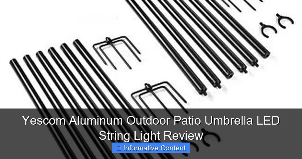 Yescom Aluminum Outdoor Patio Umbrella LED String Light Review