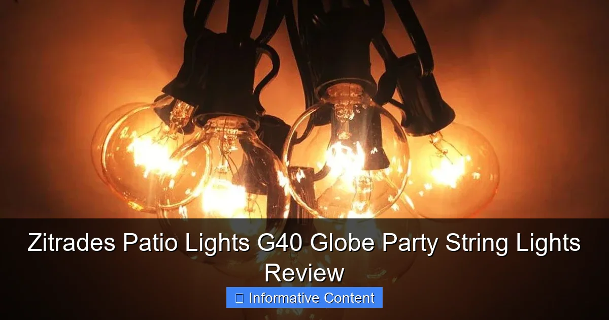 Zitrades Patio Lights G40 Globe Party String Lights Review