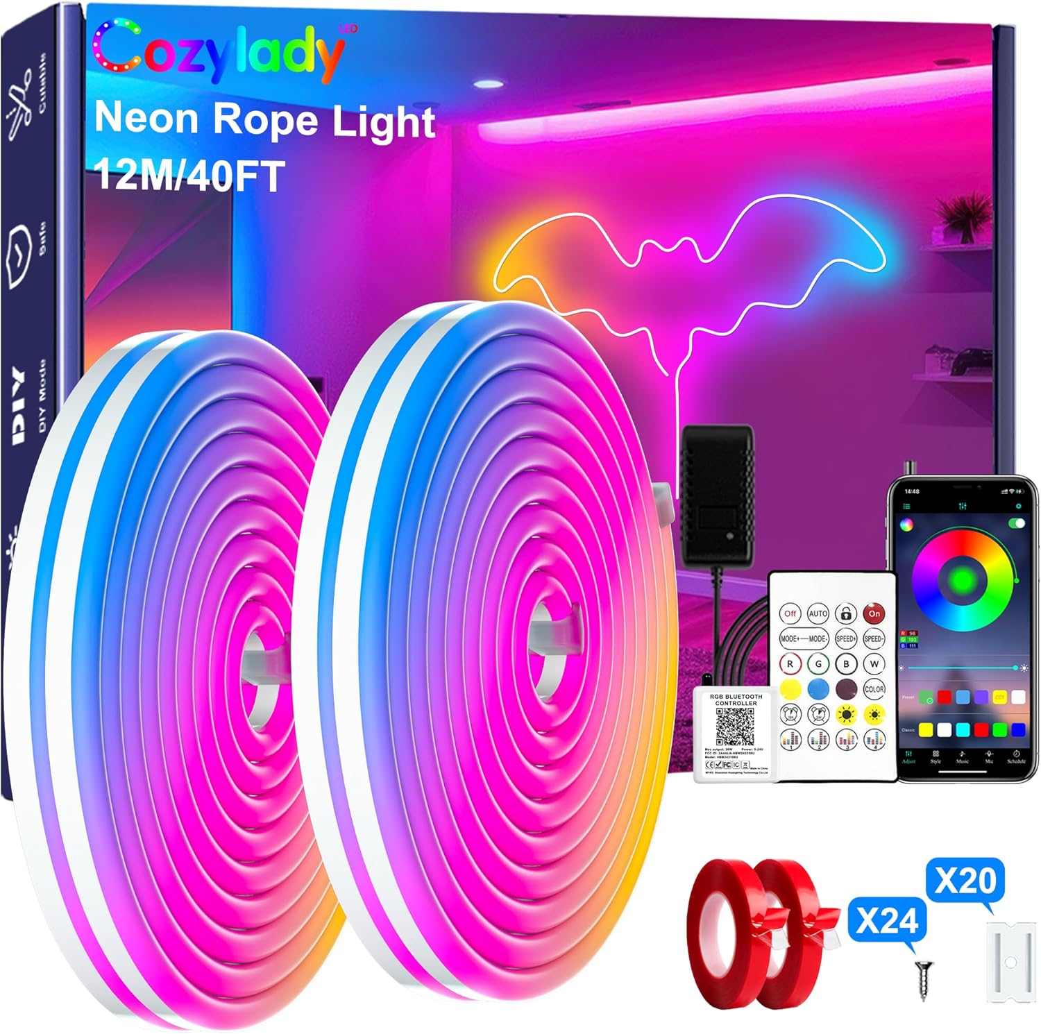 Cozylady 40Ft RGB LED Neon Rope Lights Review 2026: Best Smart Bedroom Lighting?