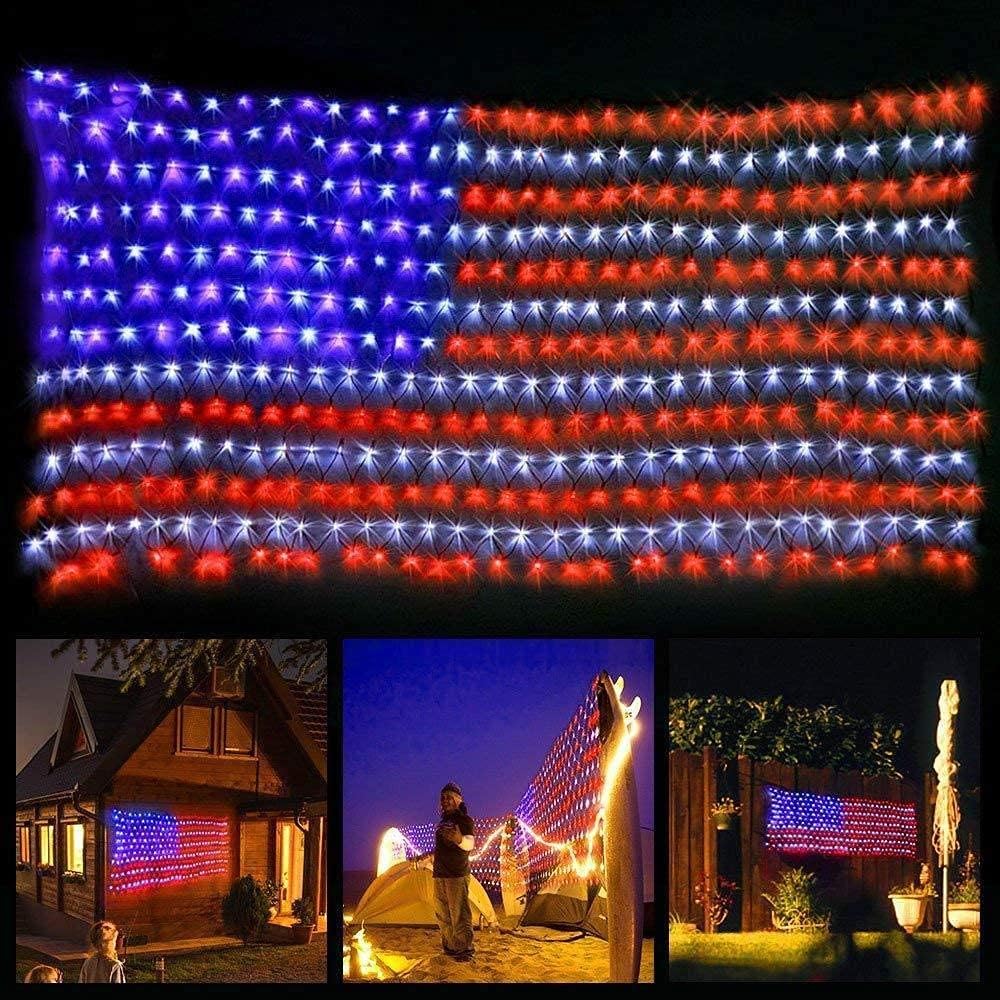 HYH American Flag Lights Review 2026: 420 LED Waterproof Yard Net Light